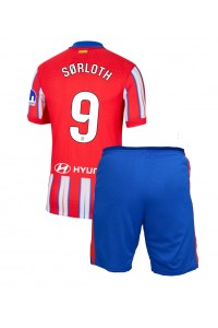 Atletico Madrid Alexander Sorloth #9 Jalkapallovaatteet Lasten Kotipeliasu 2024-25 Lyhythihainen (+ Lyhyet housut)